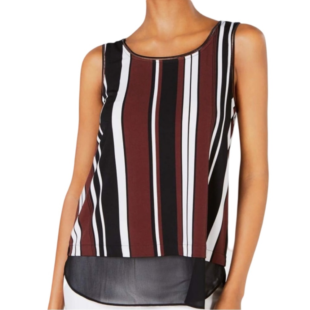 NWT - Alfani Striped Sleeveless Top